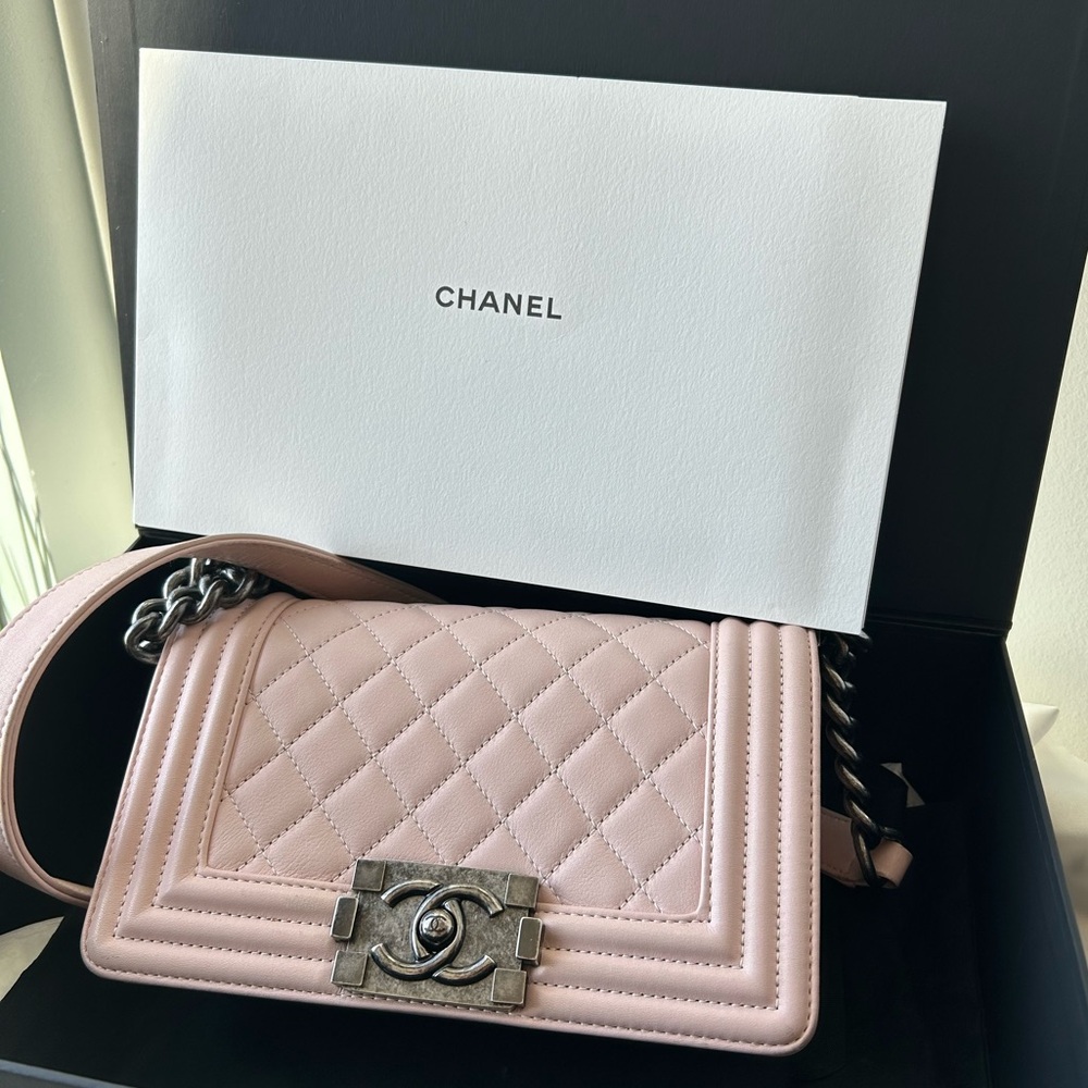 Light Pink Chanel Boy Bag